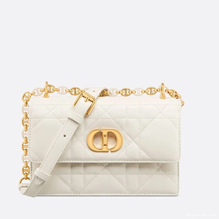 Cheap White Macrocannage Caro Miss Bag Lambskin Mini 0722 Luxury